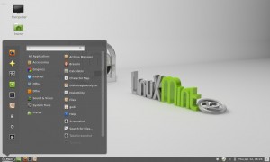 Nyt on Linux Mint Cinnamon työpöytä käytössä.